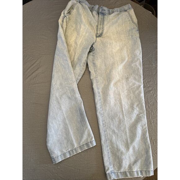 David Taylor Jeans Mens 36x29 Blue Straight Leg High Rise Light Wash Vintage - Picture 1 of 16